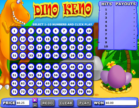 bingo cabin dino keno online casino game