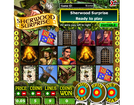 bingo cabin sherwood surprise 5 reel online slots game