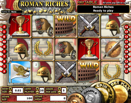 bingo cabin roman riches 5 reel online slots game